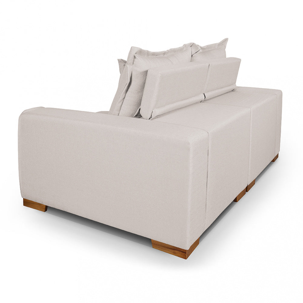 Sofá Retrátil Reclinável Verona c/ molas ensacadas no assento Tecido Linho