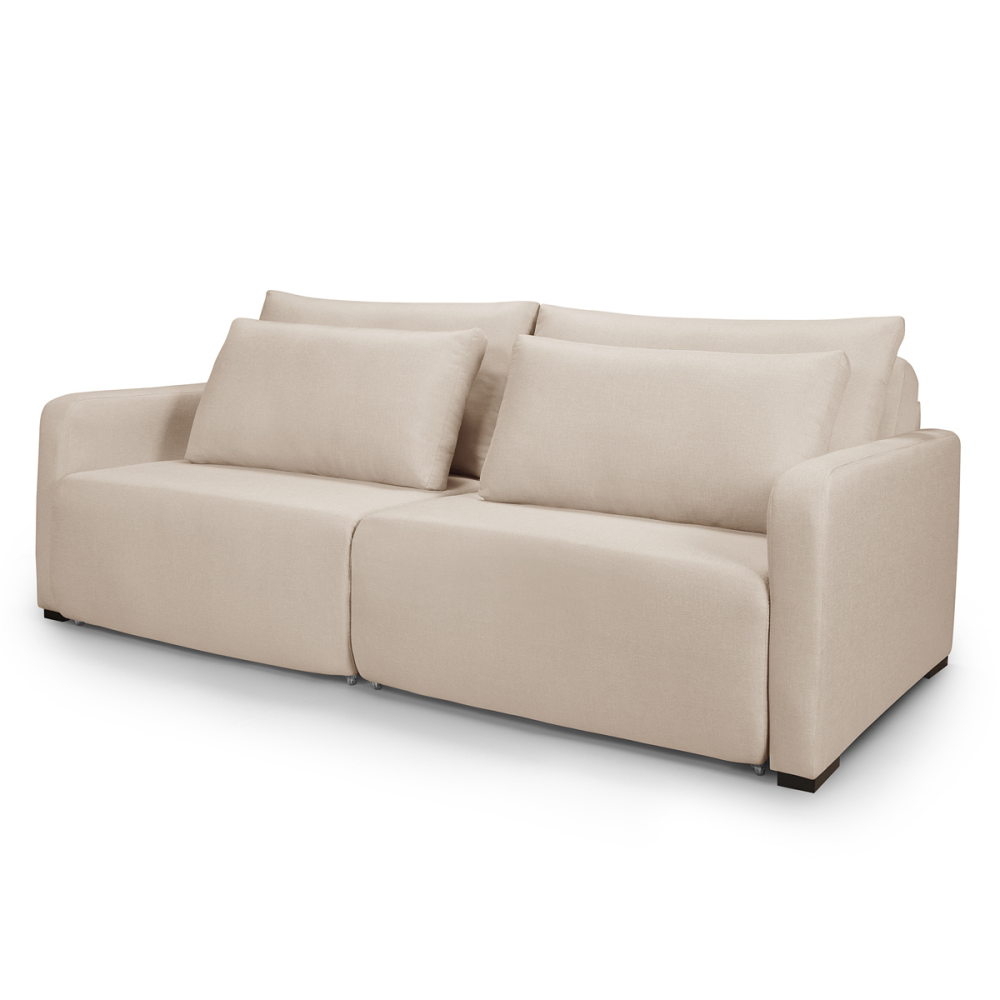 Sofá Retrátil Reclinável Maythê Sem Caixa Tecido Linho