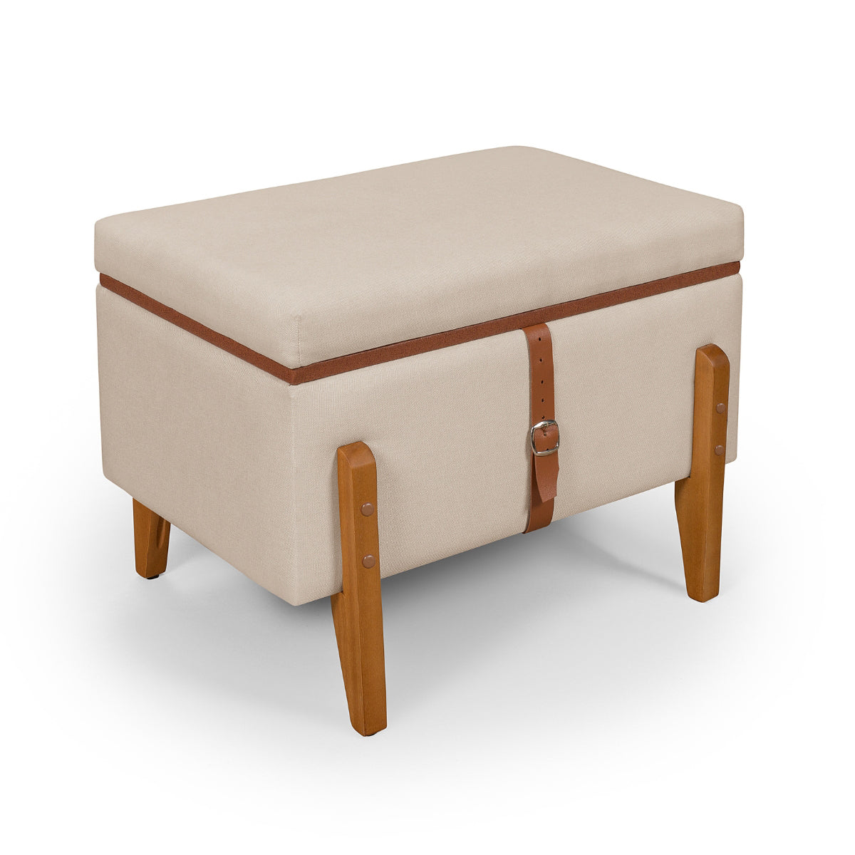 Baú Íris Tecido Linho Cru