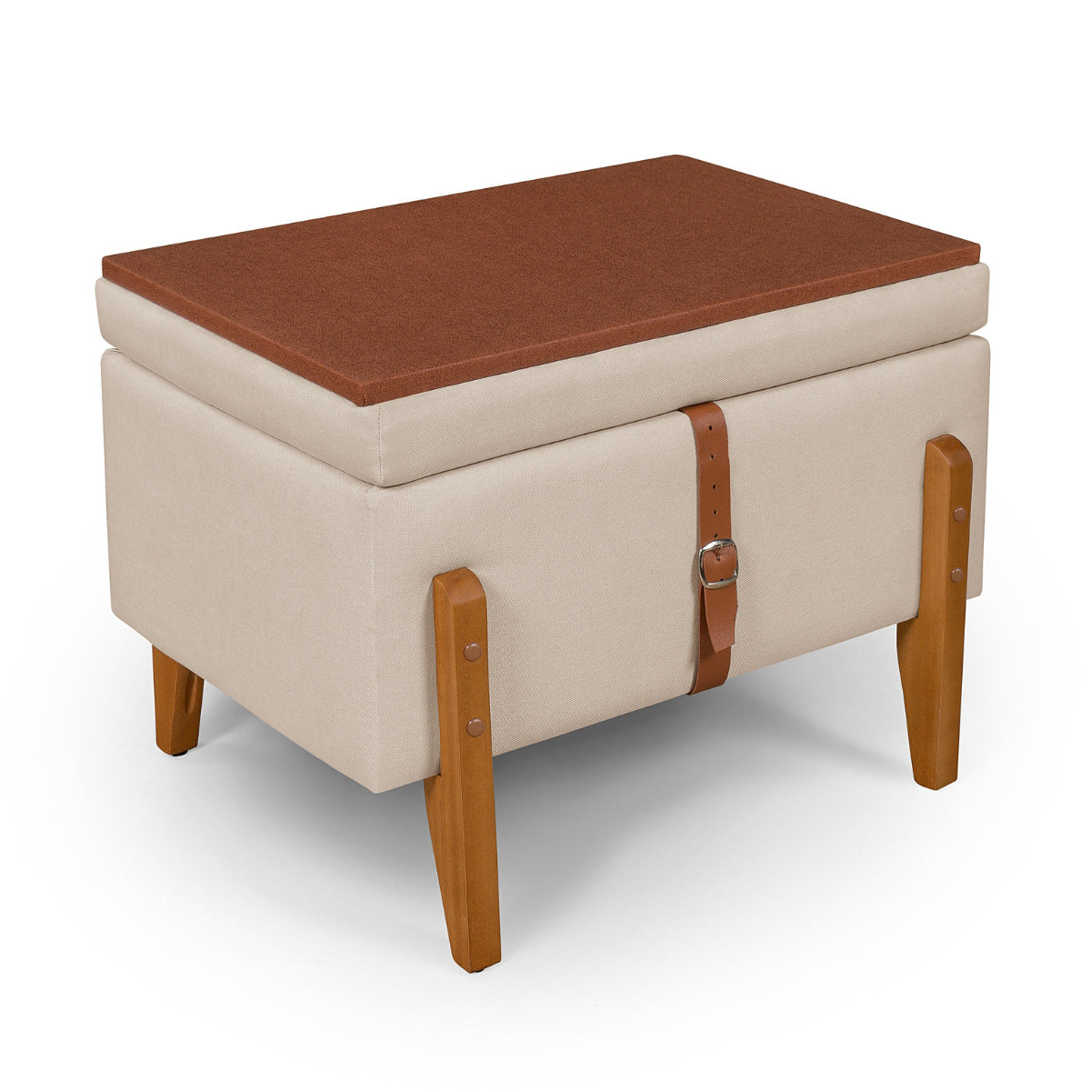 Baú Íris Tecido Linho Cru