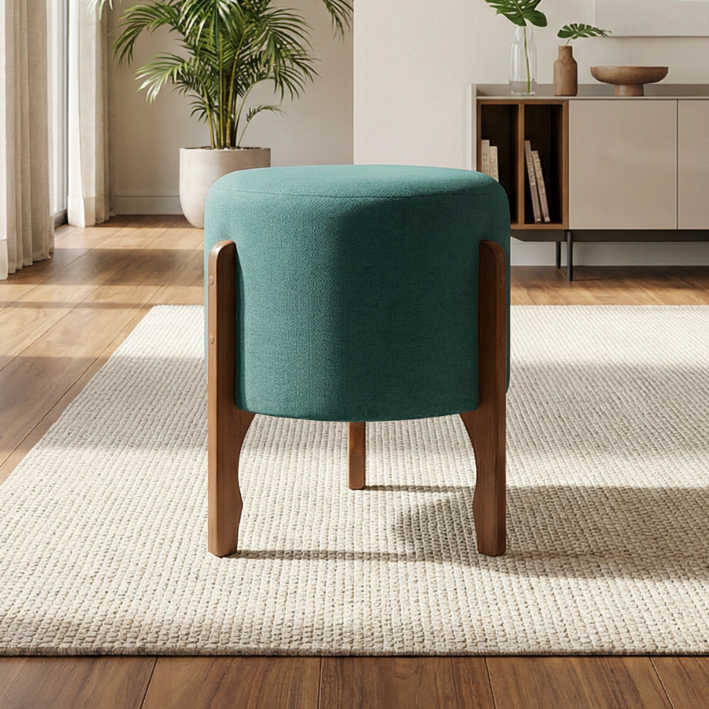 Puff Luana Tecido Linho