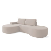 Sofá Living 02 Lugares Soul com Molas Ensacadas no Assento Tecido Bouclé Bege