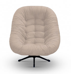 Poltrona Mônaco Tecido Suede Bege