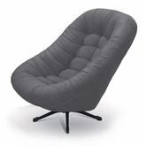 Poltrona Mônaco Tecido Suede Cinza