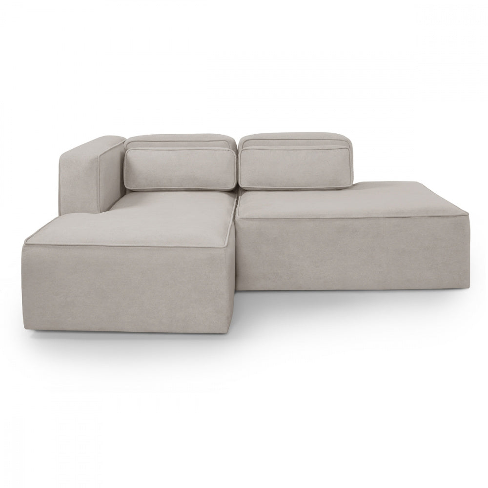 Sofá Versatile Tecido Bouclé Bege 2,10M