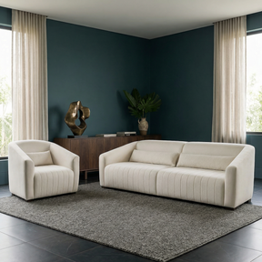 Conjunto Sofá Living Ísis e Uma Poltrona Tecido Acquablock e Pet Friendly