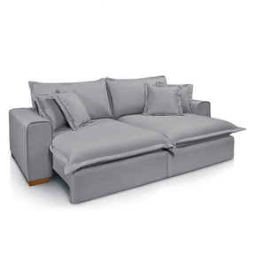 Sofá Retrátil Reclinável Verona c/ molas ensacadas no assento Tecido Linho